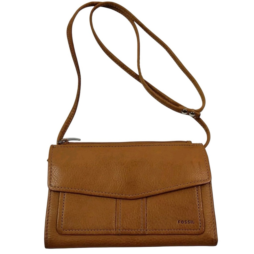 Fossil Brown Leather Crossbody/Wallet Shoulder Bag